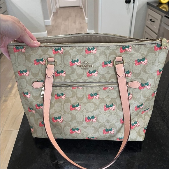 Coach Handbags - Coach Beige and Red Women's Tote Bag